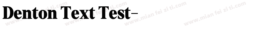 Denton Text Test字体转换
